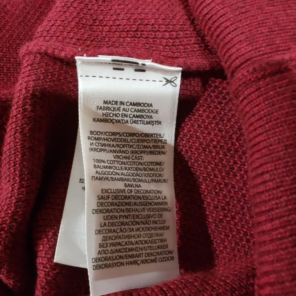 Polo Ralph Lauren Pima Cotton Quarter Zip Sweater Mens Maroon Sz XXL Pullover - Picture 10 of 11